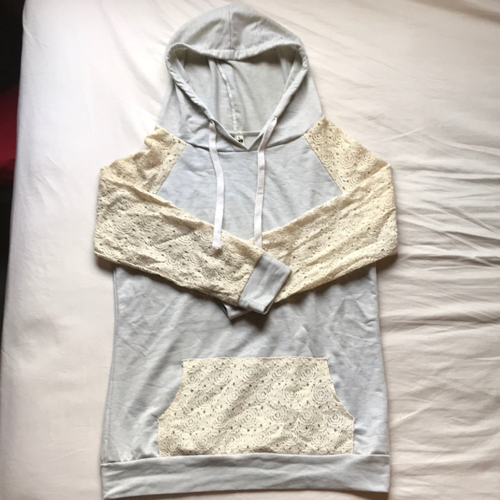 Long Sleeve Lace Hoodie